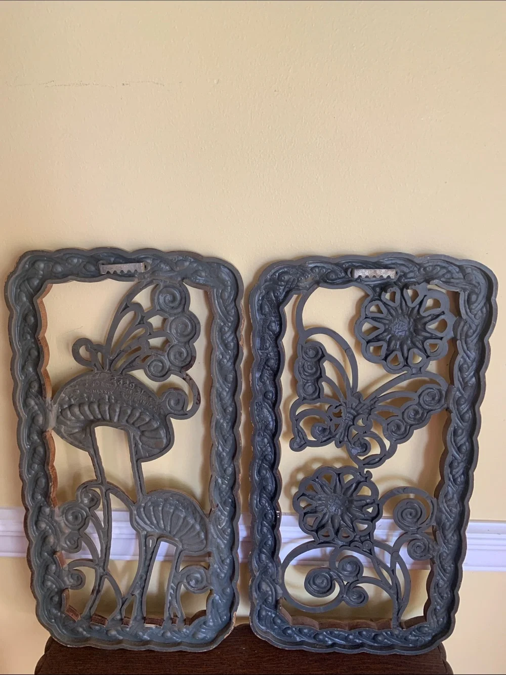 Burwood Vintage Brown Botanical Wall Panels - Set of 2